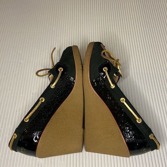 Sperry Top-Sider Woman's Sz 8.5 Leopard embossed wedges - Picture 8 of 9